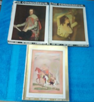 3 X Vintage Paperbacks From 1947 Of The Connoisseur.  Magazines For Collectors