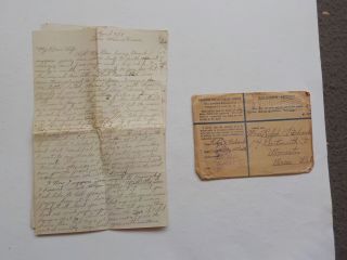 Wwi Letter 1918 France Salvation Army American Girls Canteen Sung Ww I Vtg Ww1