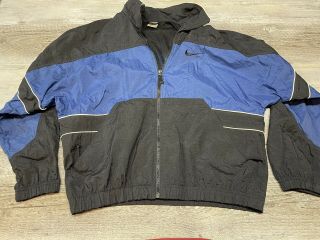 Vintage Nike Full Zip Track Jacket Men’s Size Medium Black/blue