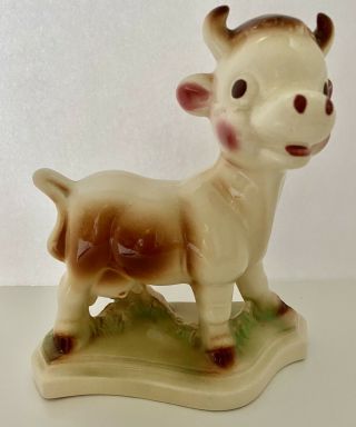 Milky The Cow,  Vintage Rempel Diamond Pottery,  With Tag
