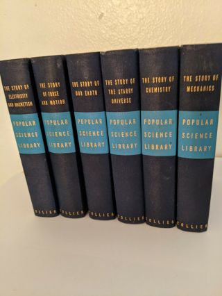 Vintage Popular Science Colliers Book Set Of 6