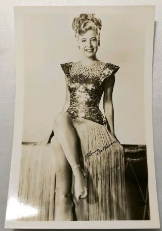 Actress Rppc Gloria Dehaven Real Photo Post Card Vtg Pin Up Leggy Glamour Pose