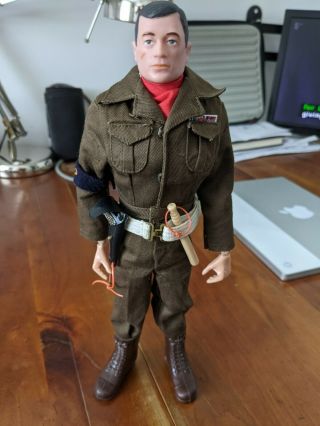 Vintage Action Man - Military Police Mp Uniform And Accessories With Vam Dog Tag