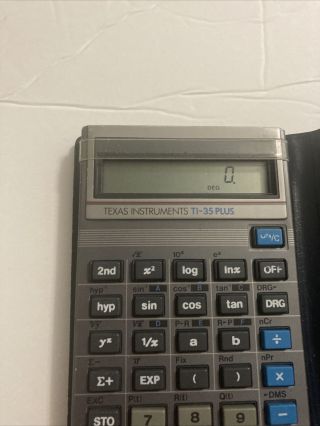 Vintage TEXAS INSTRUMENTS TI - 35 PLUS Scientific Calculator w/ Cover 2