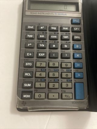 Vintage TEXAS INSTRUMENTS TI - 35 PLUS Scientific Calculator w/ Cover 3