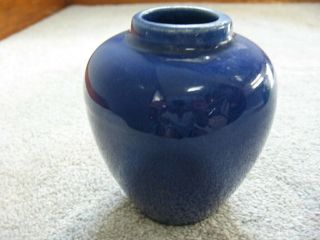 Vintage 1930s Cobalt Blue Nelson Mccoy Usa Pottery Oil Jar Vase