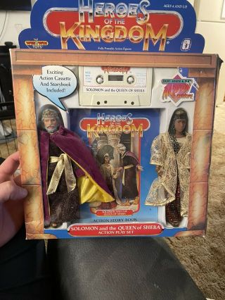 Heroes Of The Kingdom Toy.  Vintage Action Play Set Solomon And The Queen.
