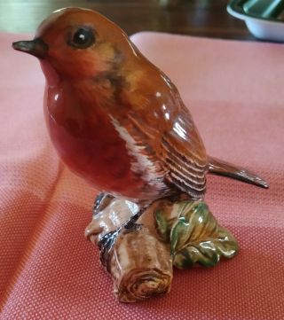Vintage Beswick " Robin " 980 Red Breast Garden Bird Please Read