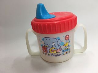 Vintage Playtex Sippy Cup With Handles Baby Toddler Cup Spill Proof