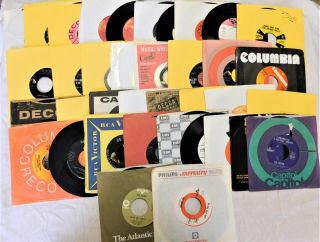 36 Vintage Country Western 45 Rpm Records Eddy Arnold Willie Nelson Tex Ritter,