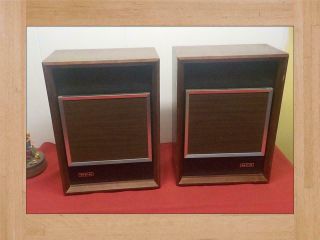 Vintage Panasonic Re - 7080 Speaker System Made In Japan Wood Case