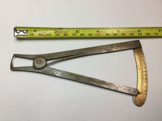 Vintage Brass Spring Caliper Scale,  Watchmakers/jewellers Measuring Tool