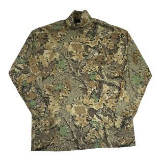Vintage Sasquatch Men’s Xl Turtleneck Cotton Camo Camouflage Long Sleeve Usa