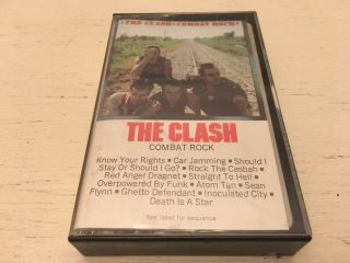 The Clash Combat Rock Vintage Cassette Tape 1982 Pet 37689