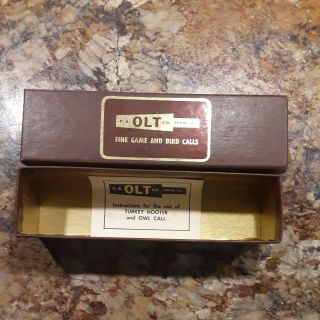 Vintage P.  S.  Olt Ol - 40 Owl Box.  Box Only