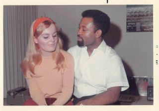 Vtg 60s Color Photo 1960s African American Man Blonde Woman Couple Photos 7