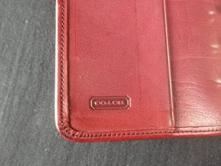 Vintage Coach Red Leather Address Book Planner Small 3