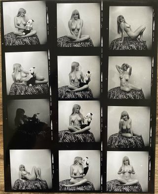 Vintage Bunny Yeager Nude Model Full Contact Sheet,  Photos From Yeager Archive 1