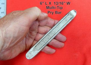 Mini Pry Bar Unbranded 6  L X 13/16  W X 3/16  T Metal Multi - Tip Vintage