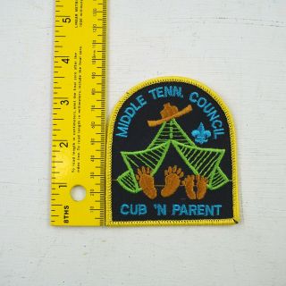 Vintage 1990s Scout Patch Middle Tennessee Council Cub - N - Partner Patch 3.  5 " 7c