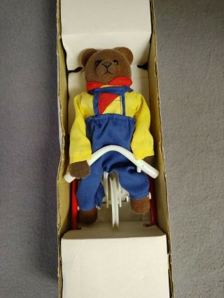 Vintage Ernest The Balancing Bear Unicycle Toy 1986 Schylling 2