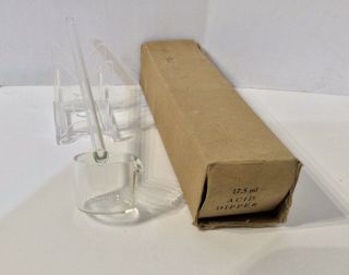 Vintage Kimax Laboratory Lab Glass Acid Dipper 17.  5 Ml Box
