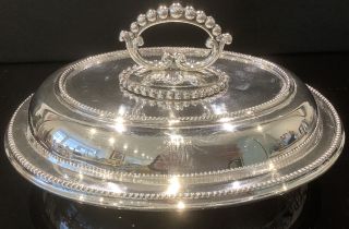 Vintage Silver Plated Lidded Entree Dish