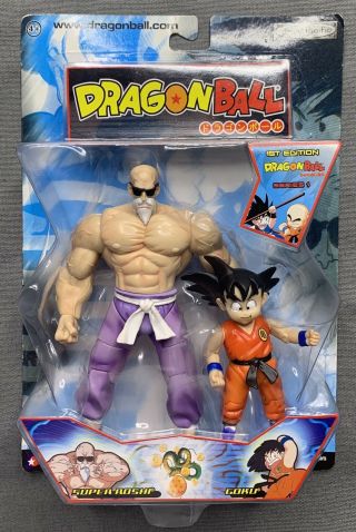 Dragon Ball Series 1 - 1st Edition Roshi & Goku - Jakks Pacific - Nib 2003
