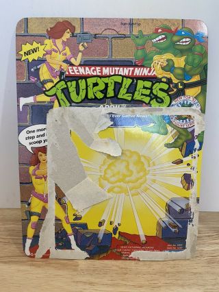 1992 April Tmnt Teenage Mutant Ninja Turtles Playmates Card Back Vintage