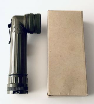Vintage Fulton Mx - 991/u U.  S.  Military Angle Signal Flashlight With Lenses