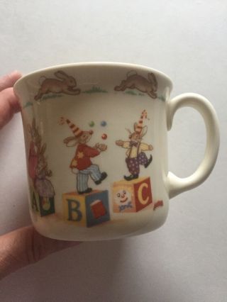 Vintage Royal Doulton Bunnykins Abc Fine Bone China Porcelain Children’s Mug