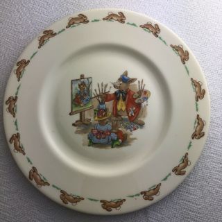 Vintage Royal Doulton Bunnykins Plate Fine China 1936 8 "