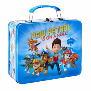 Paw Patrol Is On A Roll Tin Metal Lunch Box Carry - All Case Ryder Chase Rubble