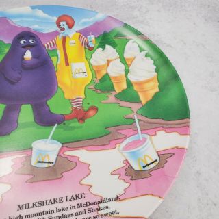 1989 Vintage McDonald ' s Milkshake Lake Ronald McDonald Melamine Plate 9 