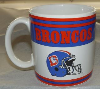 Vintage Nfl Denver Broncos Coffee Mug Cup Retro Helmet Logo