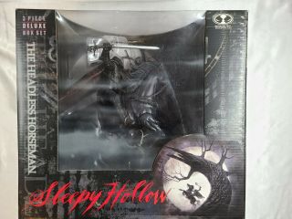 1999 Sleepy Hollow Headless Horseman Mcfarlane 3 Piece Deluxe Box Set Mib Nr