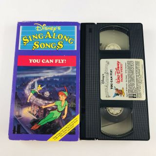 Disney’s Sing Along Songs You Can Fly Vhs Peter Pan Tinker Bell Vintage