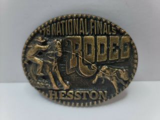 Vintage Hesston National Finals Rodeo 1978 Belt Buckle Nfr 78 Y6