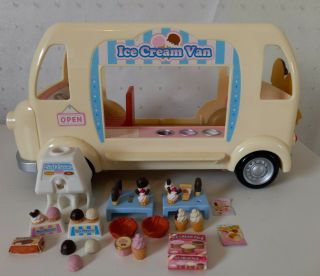 Sylvanian Families Ice Cream Van Set Accessories Bundle Playset Vehicle Toys