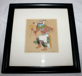 Silk Screen Print Harrison Begay Native American Kachina Dancer Vintage