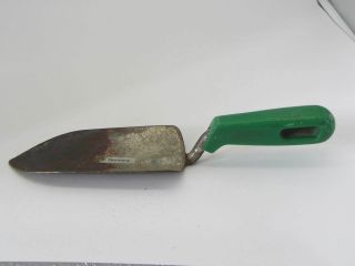 Vintage 11 " Garden Trowel Hand Shovel Green Handle Made In Germany
