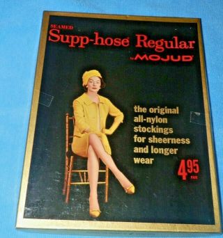 Vintage Mojud Sheer Nylon Stockings Box Only Supp - Hose 8 1/2 - 9 - 9 1/2 M