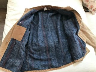 Vintage Carhartt USA Coat Blanket Lined Distressed Jacket Mens Size XL Tan 3