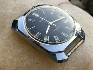 Vintage Men ' s Wrist Mechanical Soviet Watch Vostok 2214 black dial 2