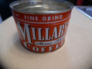 Vintage Millar ' s Coffee Tin 3
