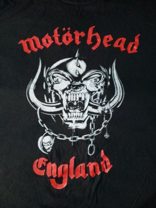 Vintage Motorhead England Thrash Punk Death Heavy Metal T Shirt Mens L