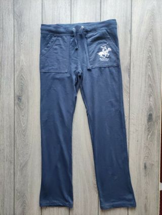 Womens Vintage Ralph Lauren Beverly Hills Polo Club Navy Blue Joggers Size L