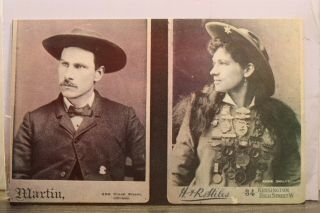 Annie Oakley Butler Frank Buffalo Bill Wild West Show Postcard Old Vintage Card