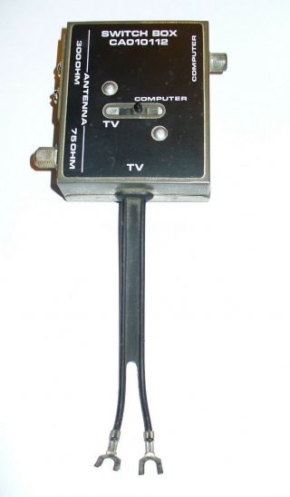 Vintage Computer Video Game Tv Rf Switch Box  Atari Ca010112