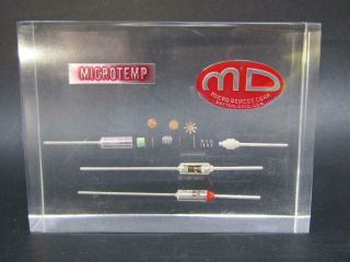 Vintage Microtemp Fuse Salesman Sample Display Md Micro Devices Corp.